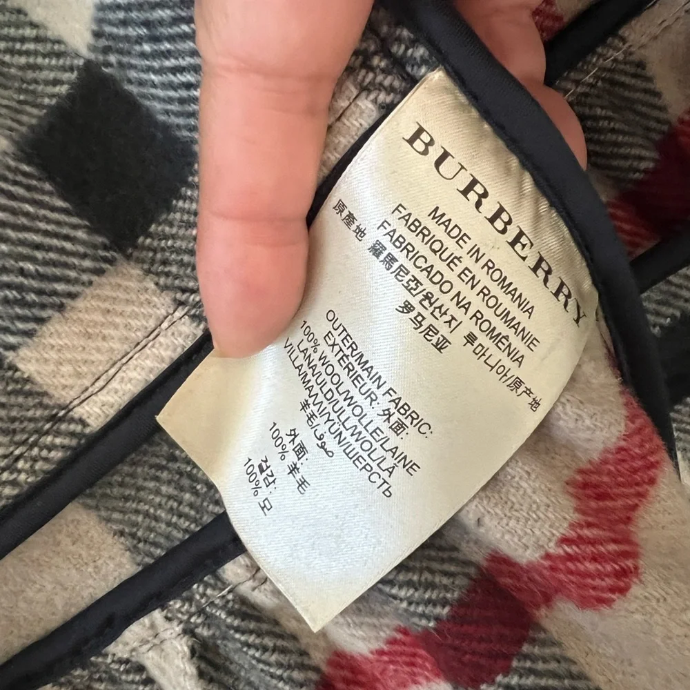 Burberry Brit coat 100% wool black sz 4 - Picture 5 of 6